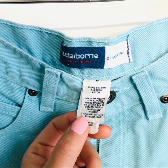 VINTAGE LIZ CLAIBORNE Teal Shorts | sz 27 - Picture 3 of 5